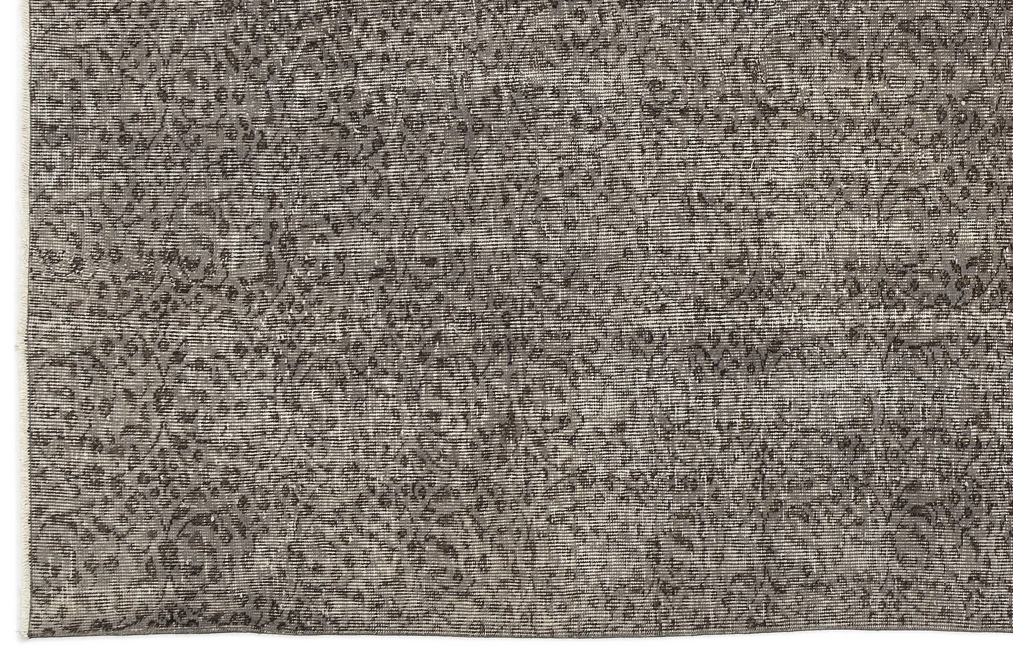 Gray Over Dyed Vintage Rug 5'6'' x 9'5'' ft 167 x 287 cm