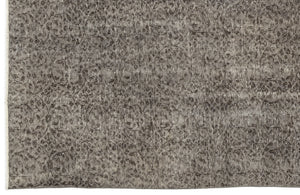Gray Over Dyed Vintage Rug 5'6'' x 9'5'' ft 167 x 287 cm