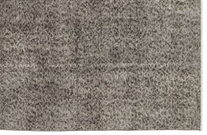 Gray Over Dyed Vintage Rug 5'6'' x 9'5'' ft 167 x 287 cm