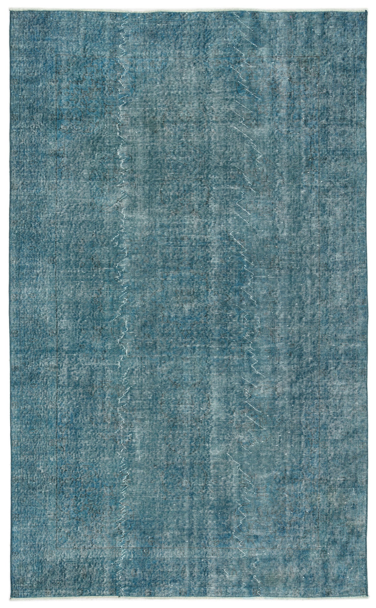 Turquoise  Over Dyed Vintage Rug 5&#39;5&#39;&#39; x 8&#39;11&#39;&#39; ft 164 x 273 cm