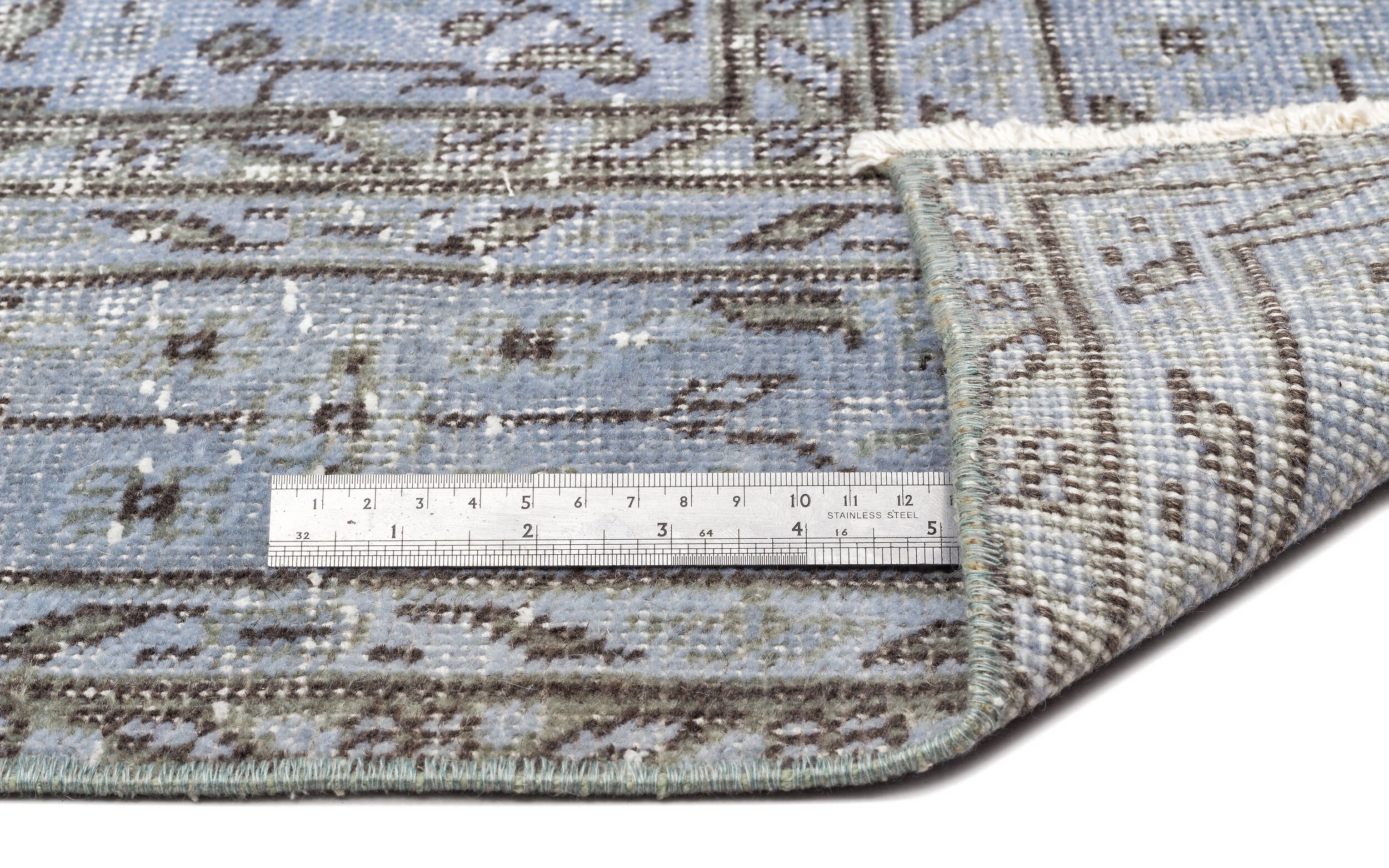 Gray Over Dyed Vintage Rug 5'4'' x 8'5'' ft 163 x 256 cm