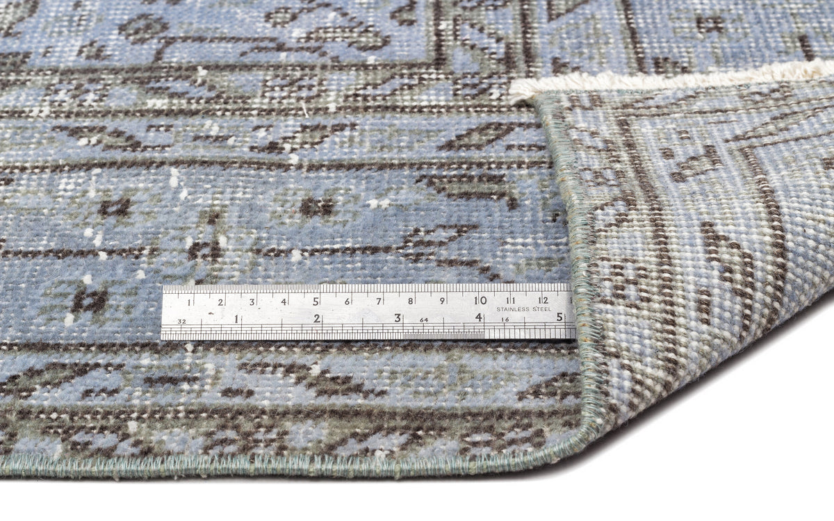 Gray Over Dyed Vintage Rug 5&#39;4&#39;&#39; x 8&#39;5&#39;&#39; ft 163 x 256 cm