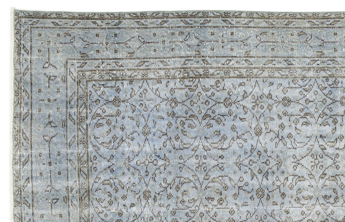 Gray Over Dyed Vintage Rug 5&#39;4&#39;&#39; x 8&#39;5&#39;&#39; ft 163 x 256 cm