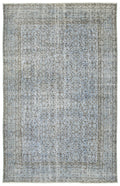 Gray Over Dyed Vintage Rug 5'4'' x 8'5'' ft 163 x 256 cm