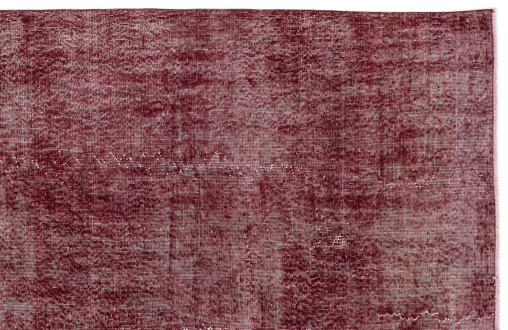 Red Over Dyed Vintage Rug 4'8'' x 8'4'' ft 143 x 255 cm