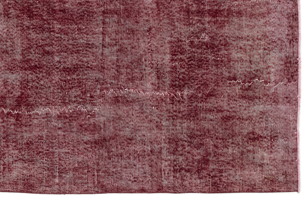 Red Over Dyed Vintage Rug 4'8'' x 8'4'' ft 143 x 255 cm