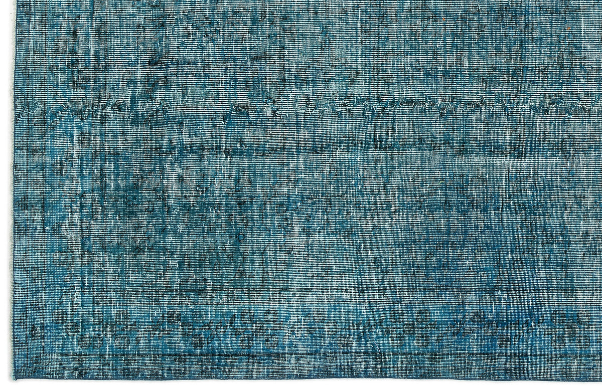 Stone Blue Over Dyed Vintage Rug 4'8'' x 8'1'' ft 141 x 247 cm - Unique ...