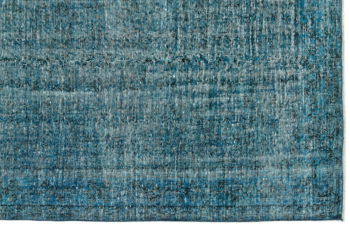 Stone Blue Over Dyed Vintage Rug 4'8'' x 8'1'' ft 141 x 247 cm - Unique ...
