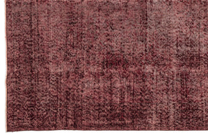 Red Over Dyed Vintage Rug 5'5'' x 8'10'' ft 164 x 270 cm