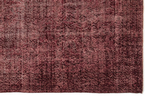 Red Over Dyed Vintage Rug 5'5'' x 8'10'' ft 164 x 270 cm