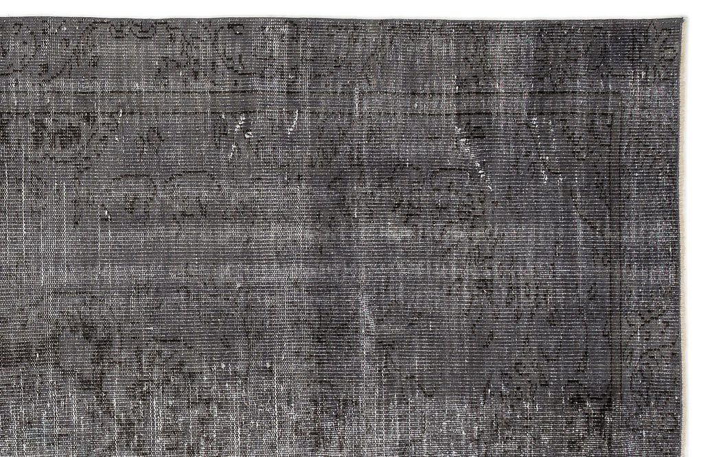 Gray Over Dyed Vintage Rug 5'9'' x 9'8'' ft 174 x 294 cm