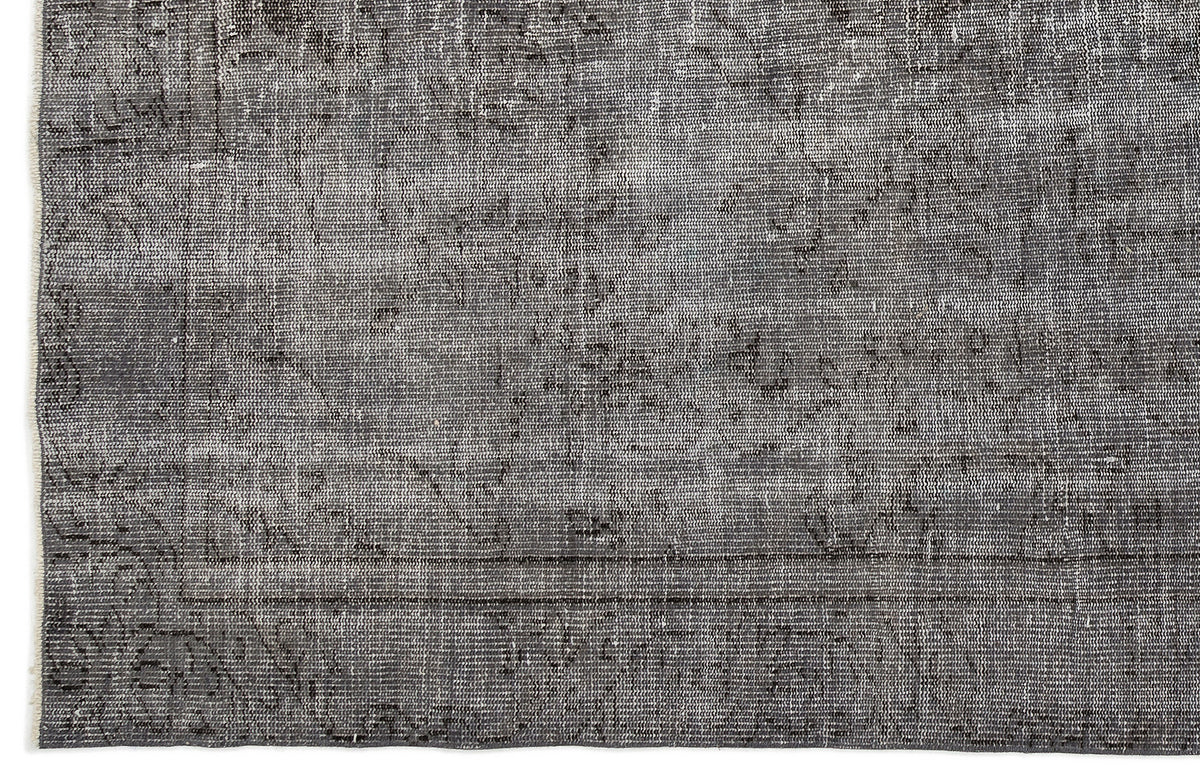 Gray Over Dyed Vintage Rug 5&#39;9&#39;&#39; x 9&#39;8&#39;&#39; ft 174 x 294 cm