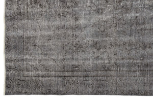 Gray Over Dyed Vintage Rug 5'9'' x 9'8'' ft 174 x 294 cm