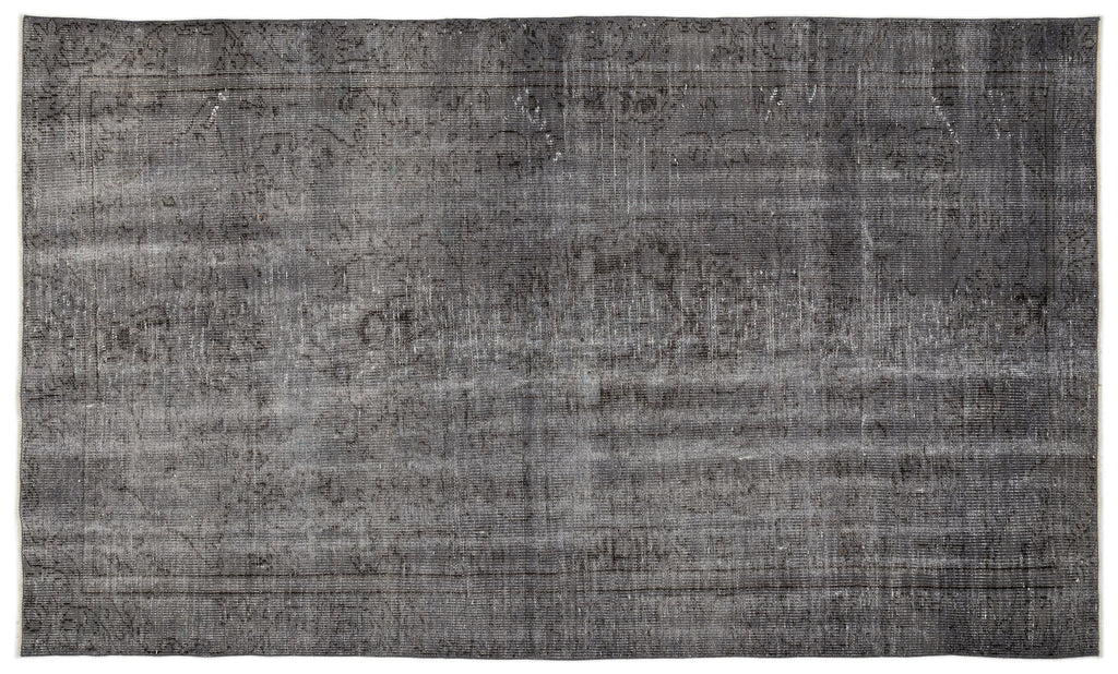 Gray Over Dyed Vintage Rug 5'9'' x 9'8'' ft 174 x 294 cm