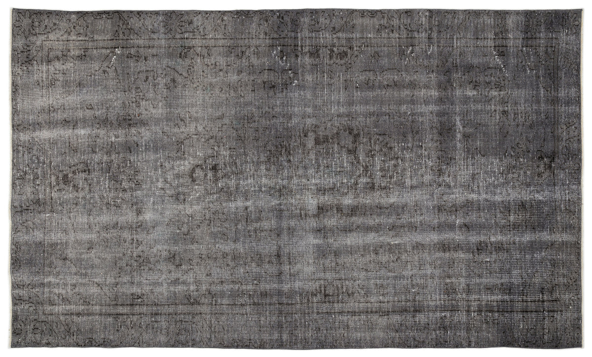 Gray Over Dyed Vintage Rug 5&#39;9&#39;&#39; x 9&#39;8&#39;&#39; ft 174 x 294 cm