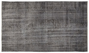 Gray Over Dyed Vintage Rug 5'9'' x 9'8'' ft 174 x 294 cm
