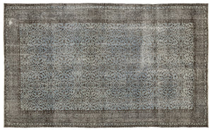 Blue Over Dyed Vintage Rug 5'10'' x 9'9'' ft 179 x 297 cm