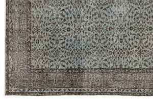 Blue Over Dyed Vintage Rug 5'10'' x 9'9'' ft 179 x 297 cm