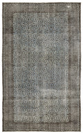 Blue Over Dyed Vintage Rug 5'10'' x 9'9'' ft 179 x 297 cm