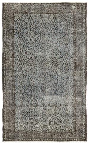 Blue Over Dyed Vintage Rug 5'10'' x 9'9'' ft 179 x 297 cm