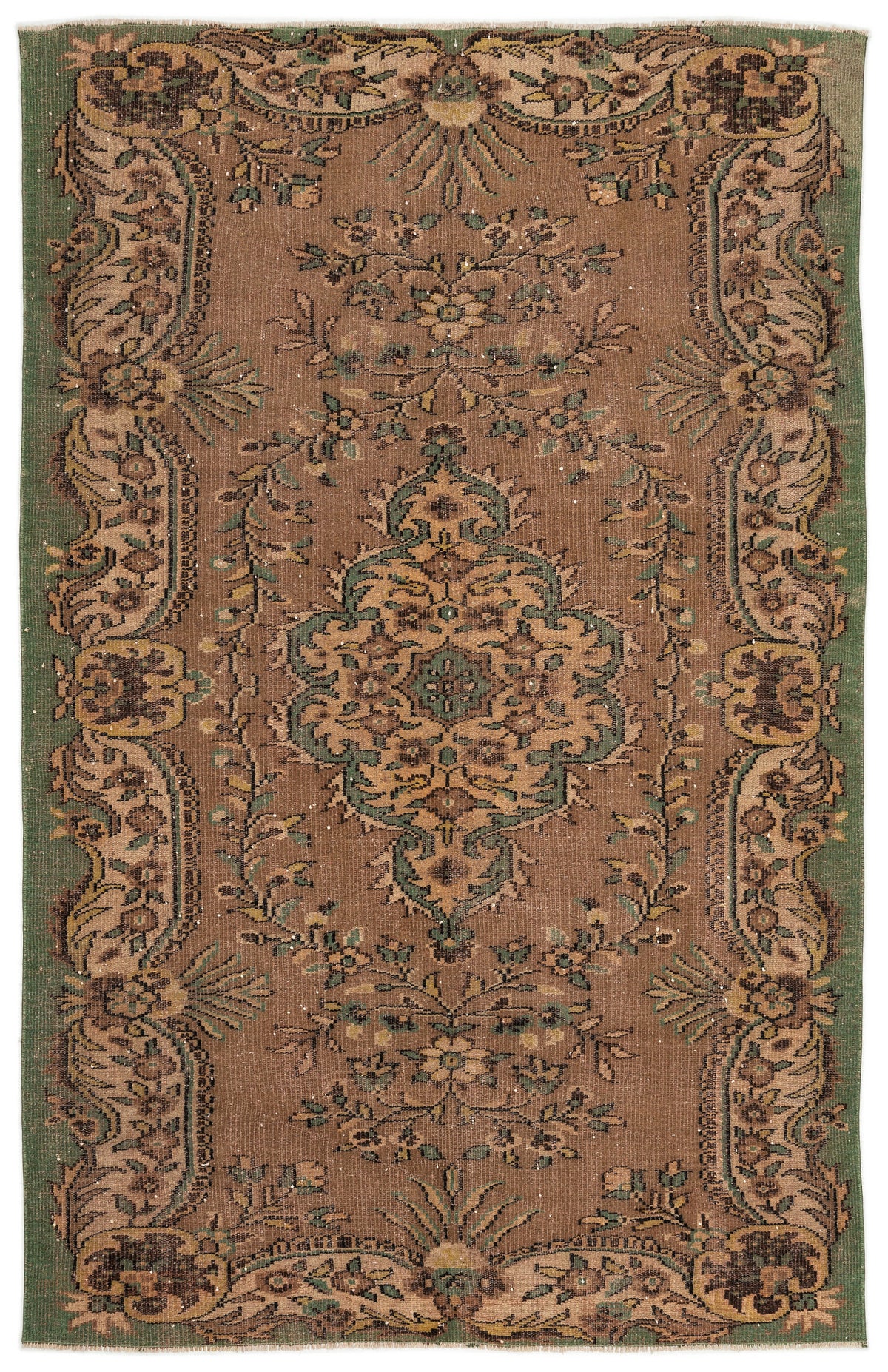 Naturel Over Dyed Vintage Rug 5&#39;7&#39;&#39; x 8&#39;10&#39;&#39; ft 170 x 268 cm