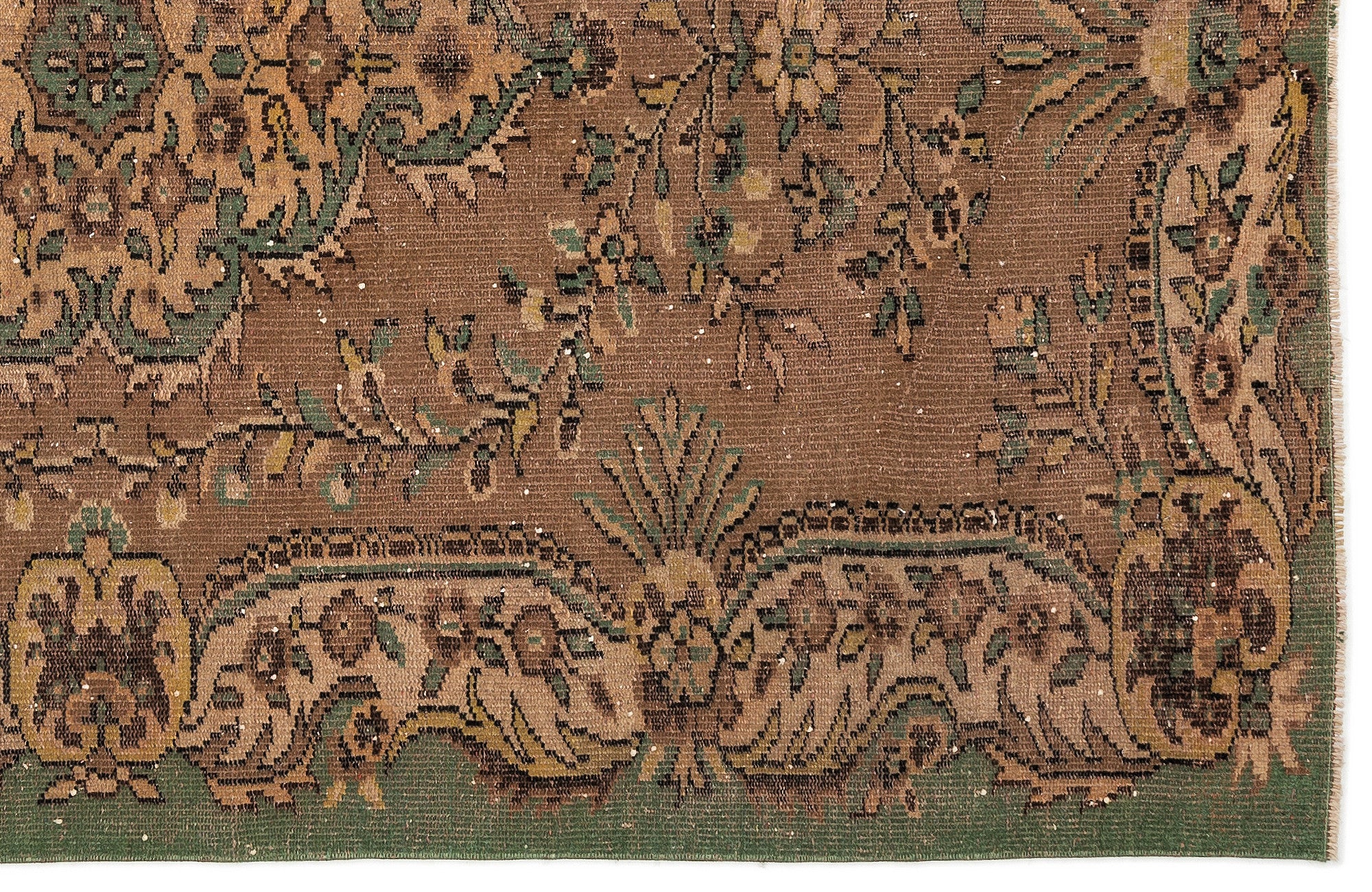 Naturel Over Dyed Vintage Rug 5'7'' x 8'10'' ft 170 x 268 cm