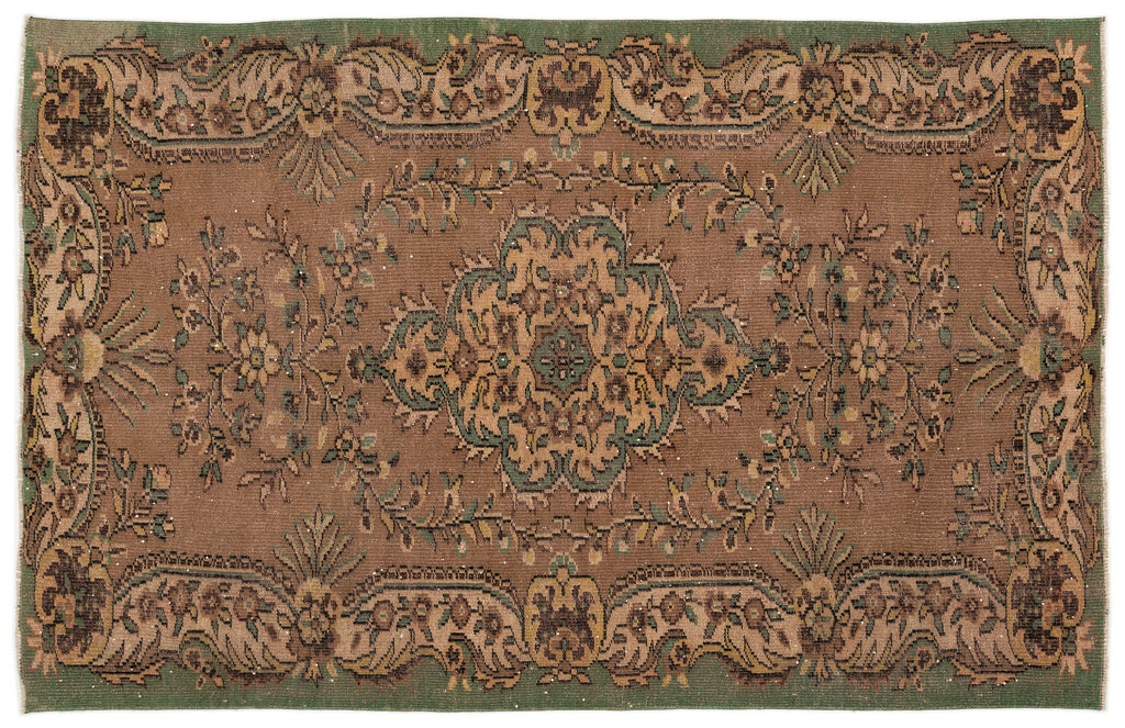 Naturel Over Dyed Vintage Rug 5'7'' x 8'10'' ft 170 x 268 cm