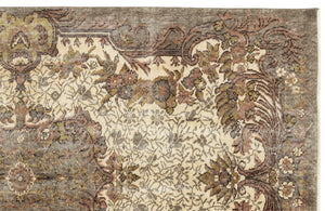 Naturel Over Dyed Vintage Rug 5'1'' x 8'11'' ft 154 x 273 cm