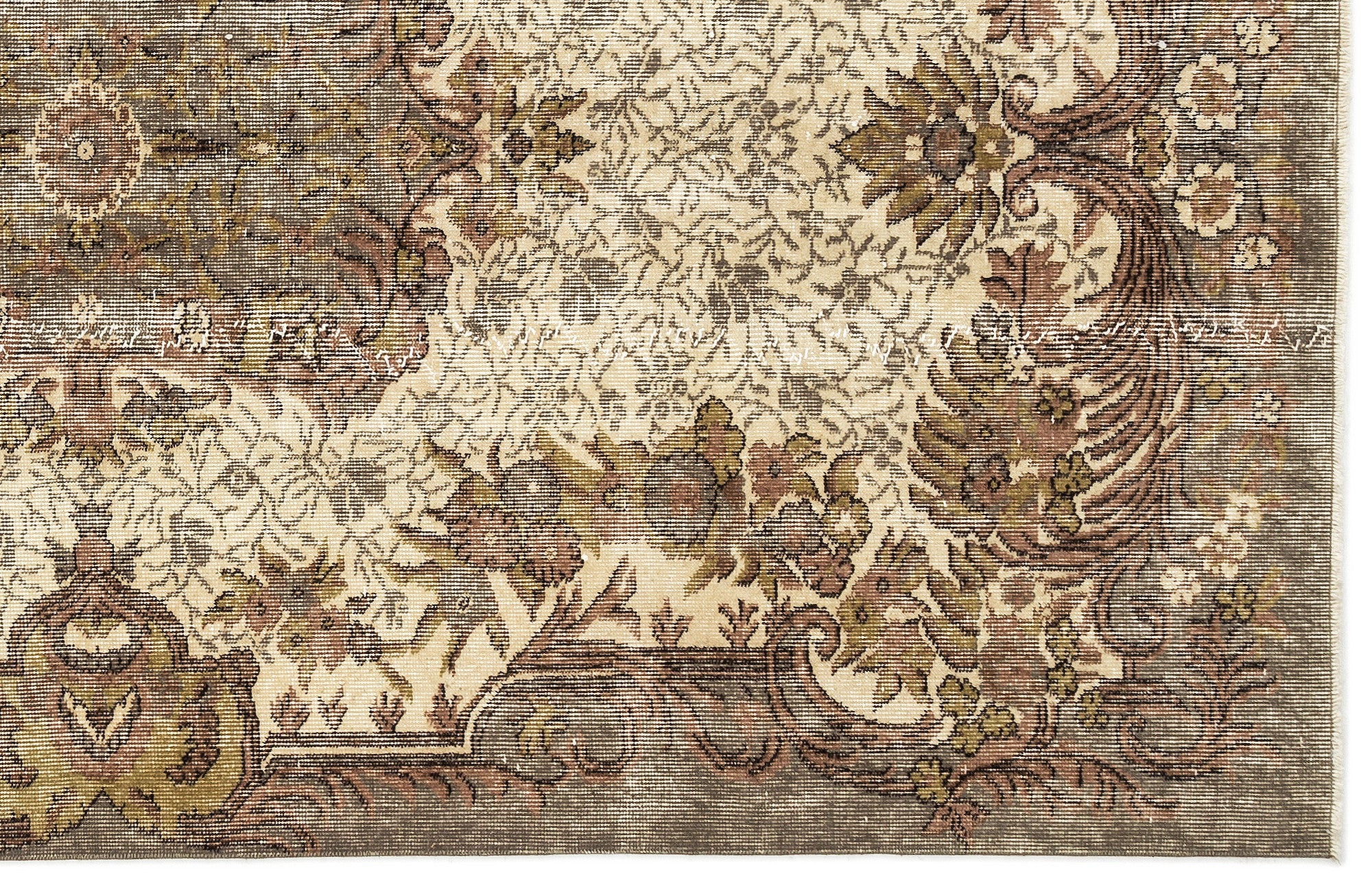 Naturel Over Dyed Vintage Rug 5'1'' x 8'11'' ft 154 x 273 cm