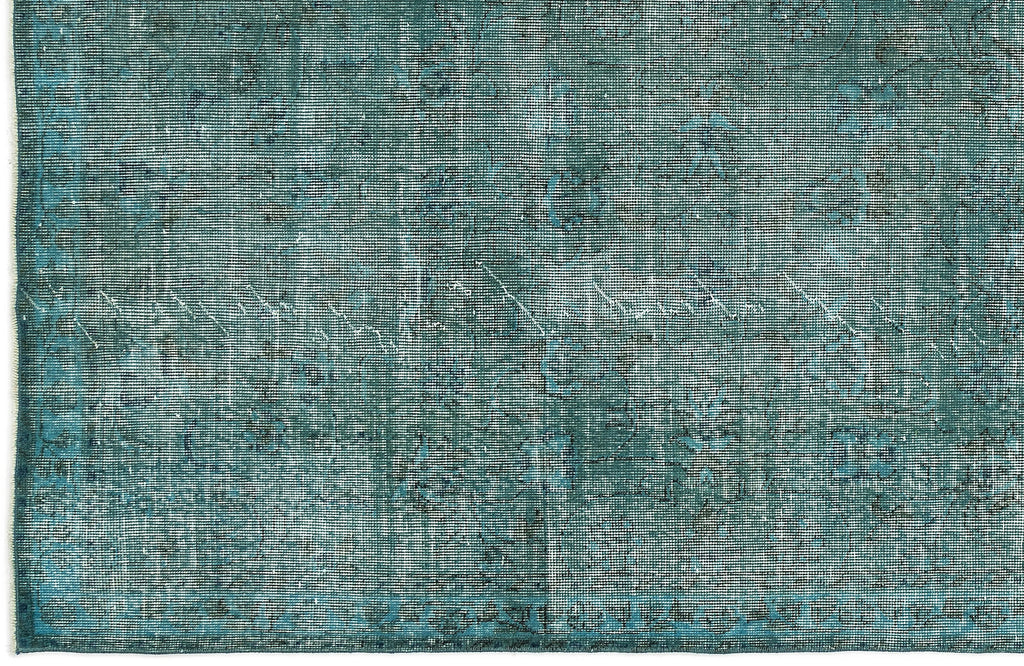 Blue Over Dyed Vintage Rug 3'7'' x 6'9'' ft 108 x 206 cm