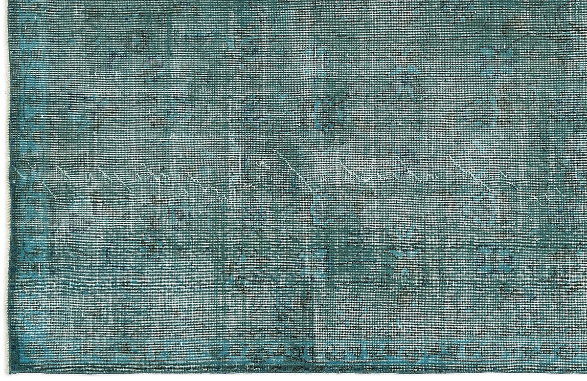Blue Over Dyed Vintage Rug 3&#39;7&#39;&#39; x 6&#39;9&#39;&#39; ft 108 x 206 cm