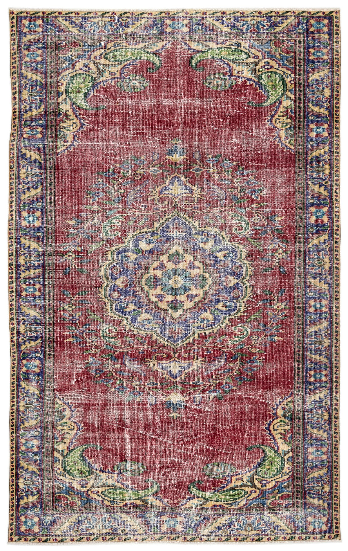 Naturel Over Dyed Vintage Rug 5&#39;10&#39;&#39; x 9&#39;5&#39;&#39; ft 177 x 286 cm