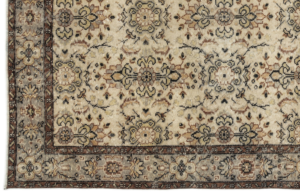 Naturel Over Dyed Vintage Rug 5&#39;3&#39;&#39; x 8&#39;10&#39;&#39; ft 160 x 270 cm