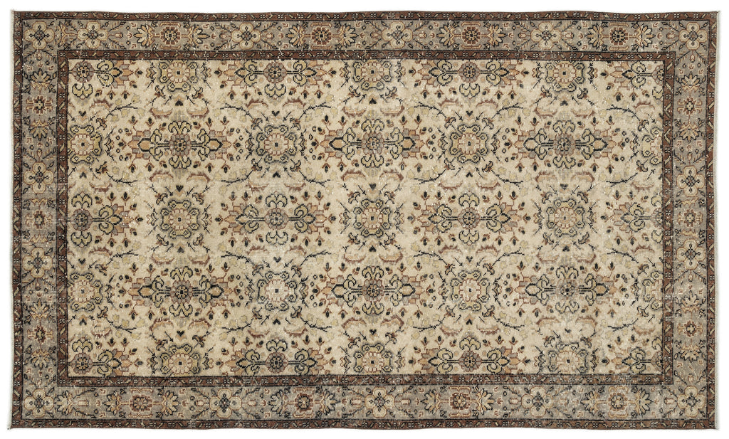 Naturel Over Dyed Vintage Rug 5'3'' x 8'10'' ft 160 x 270 cm