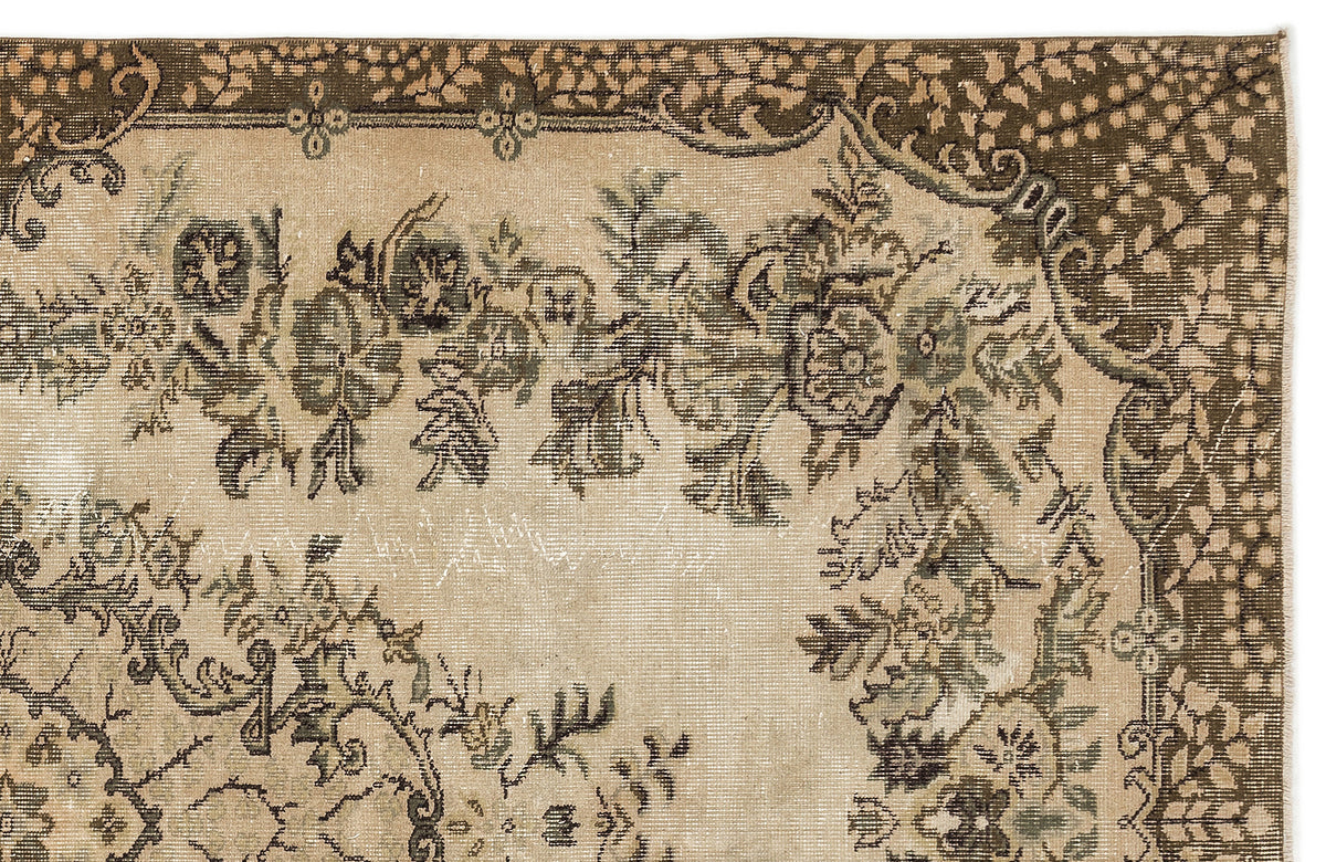 Naturel Over Dyed Vintage Rug 5&#39;7&#39;&#39; x 9&#39;1&#39;&#39; ft 170 x 276 cm