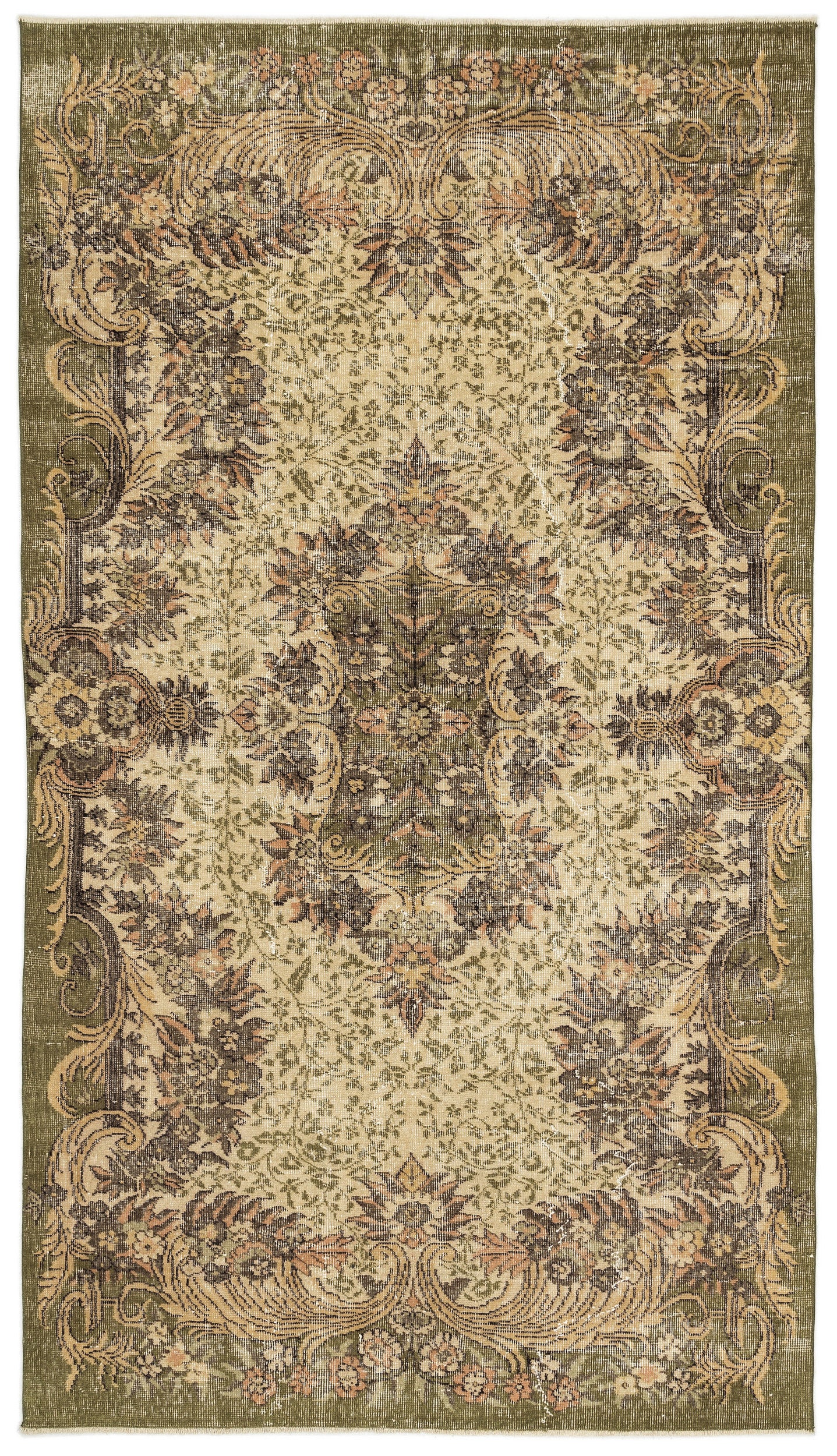 Naturel Over Dyed Vintage Rug 5'1'' x 8'11'' ft 154 x 272 cm