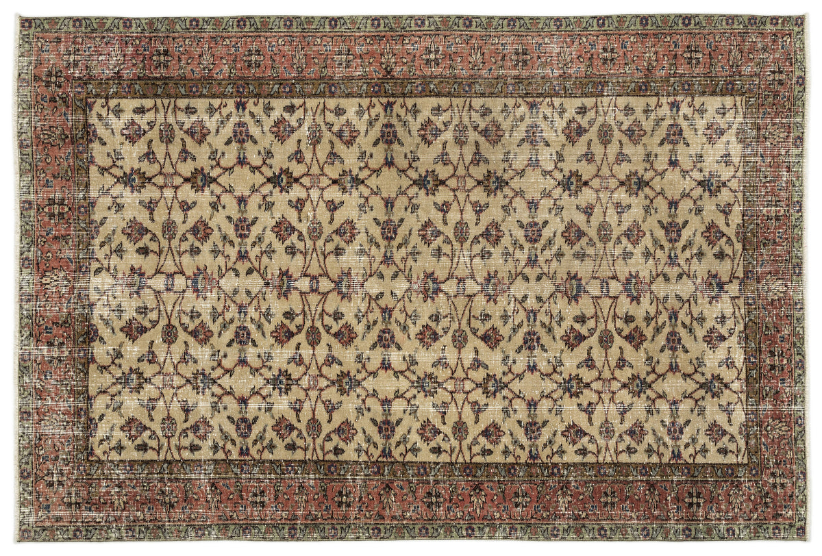 Naturel Over Dyed Vintage Rug 5&#39;4&#39;&#39; x 8&#39;0&#39;&#39; ft 163 x 245 cm