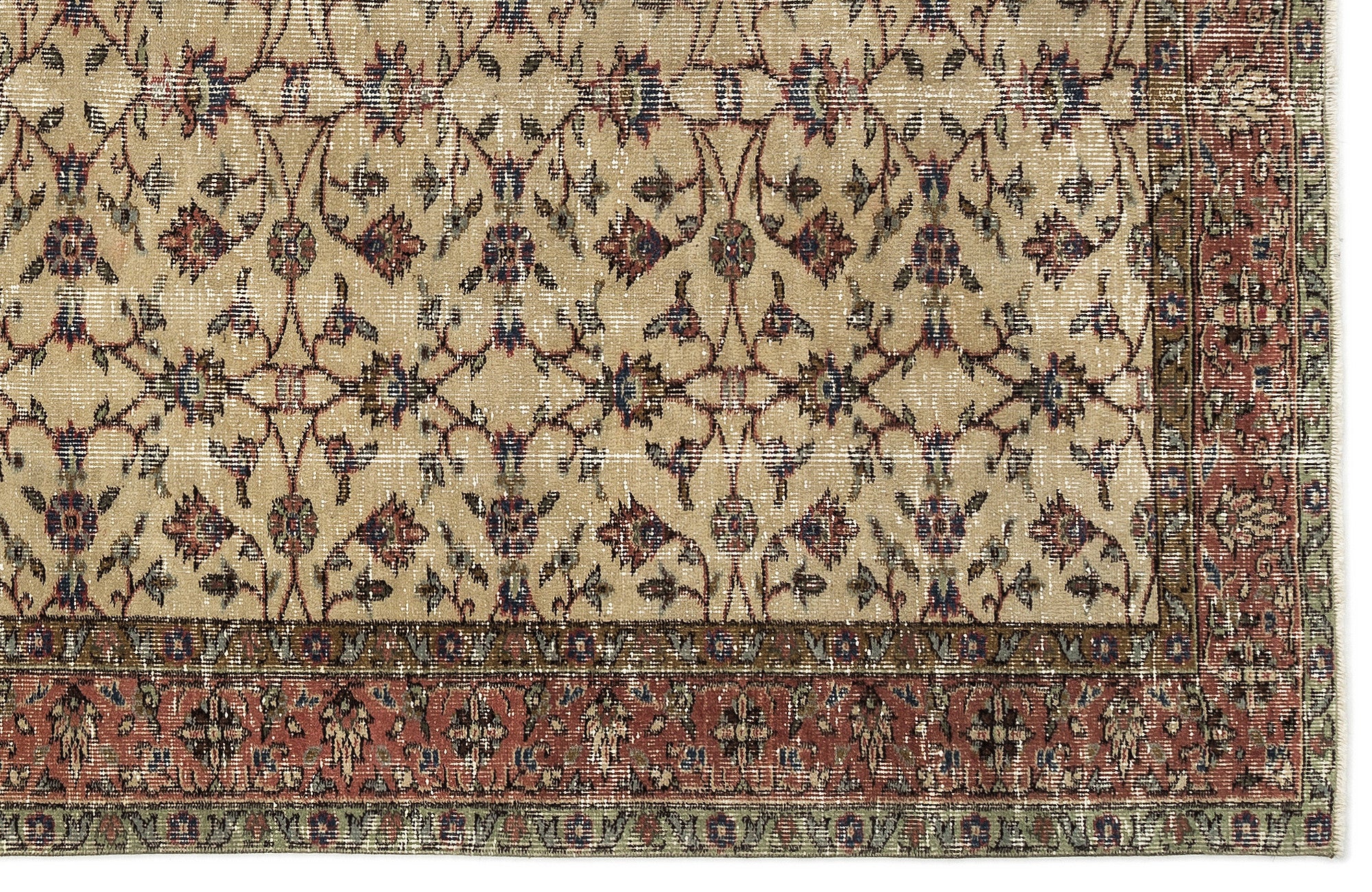 Naturel Over Dyed Vintage Rug 5'4'' x 8'0'' ft 163 x 245 cm