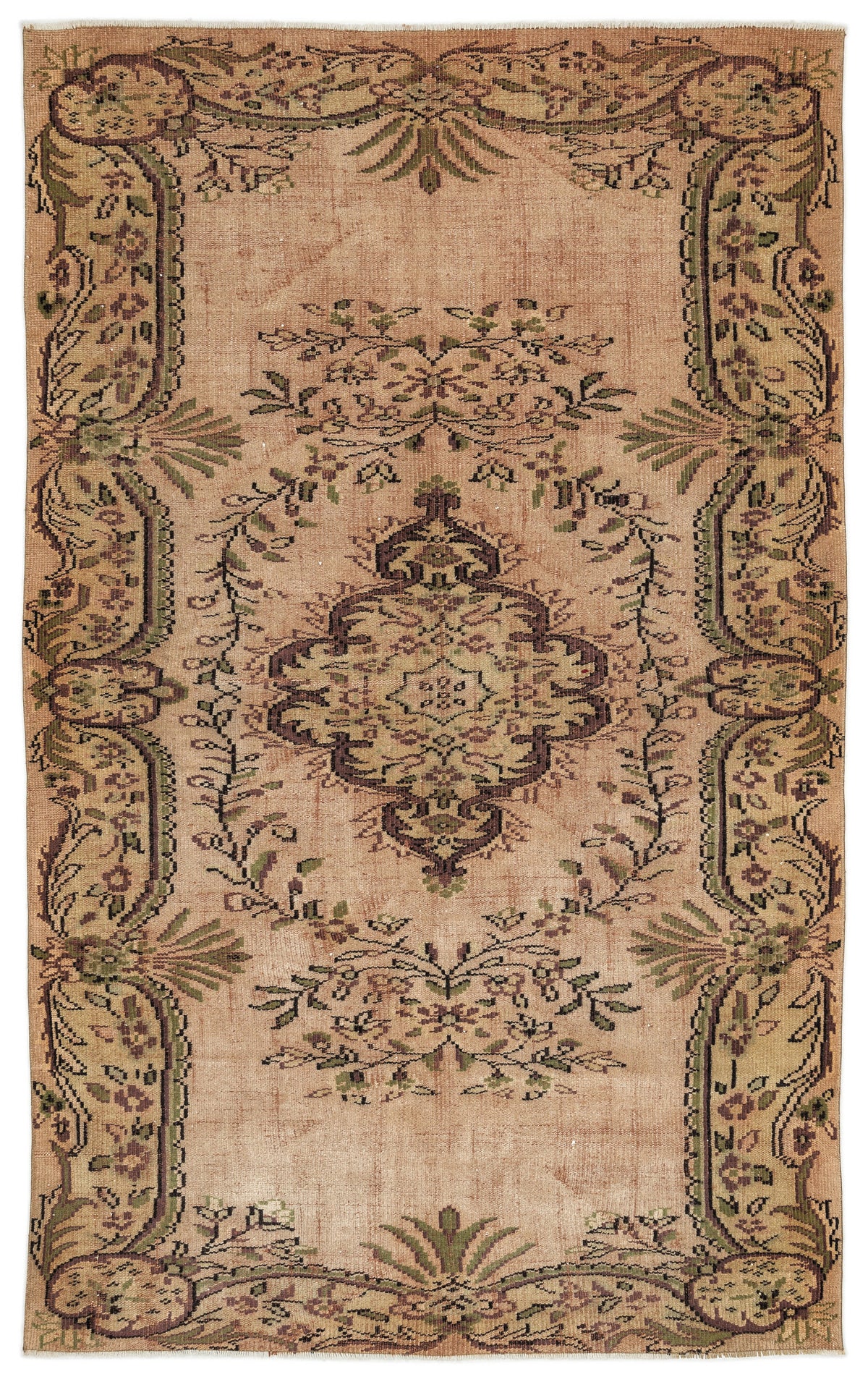 Naturel Over Dyed Vintage Rug 5&#39;4&#39;&#39; x 8&#39;9&#39;&#39; ft 163 x 266 cm
