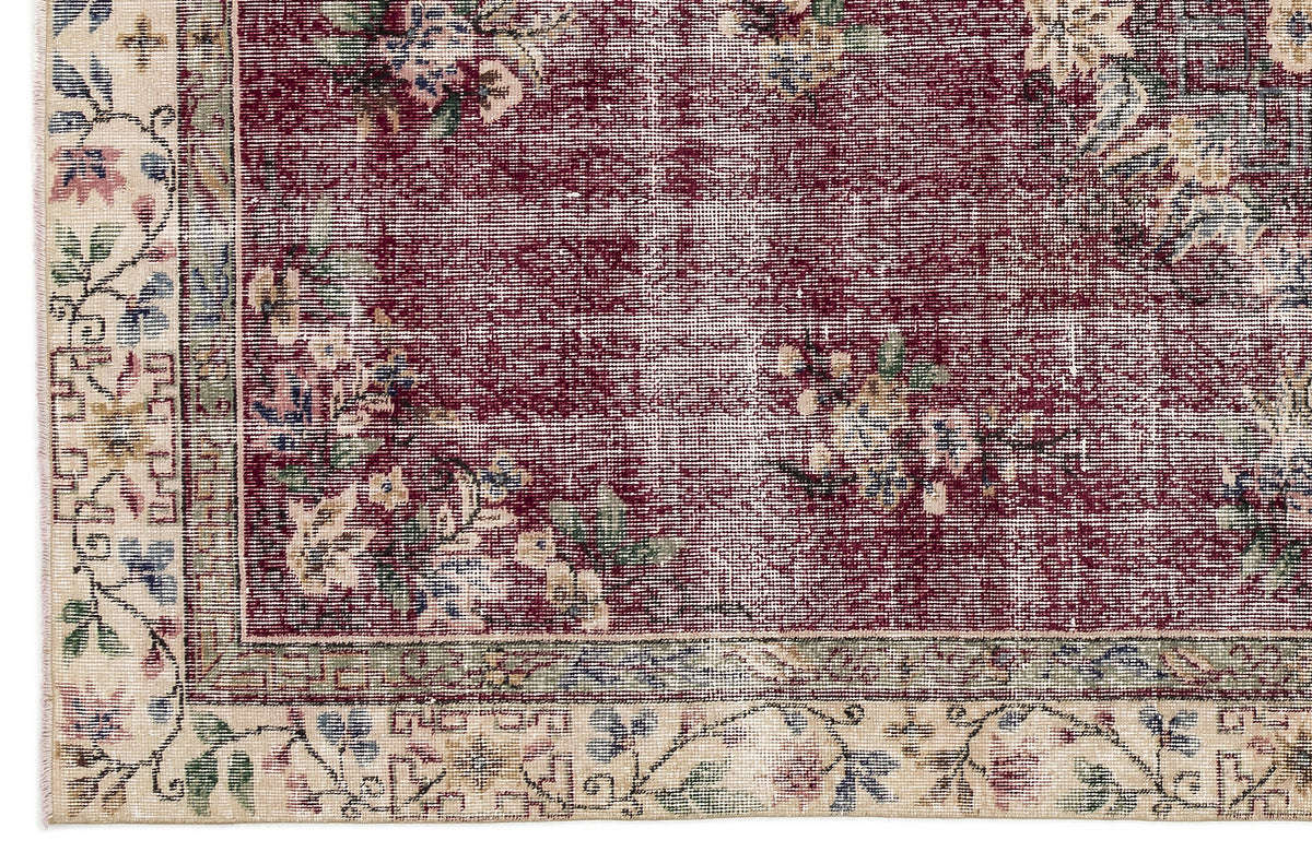 Naturel Over Dyed Vintage Rug 5&#39;6&#39;&#39; x 8&#39;6&#39;&#39; ft 168 x 260 cm