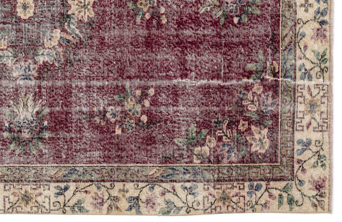 Naturel Over Dyed Vintage Rug 5&#39;6&#39;&#39; x 8&#39;6&#39;&#39; ft 168 x 260 cm