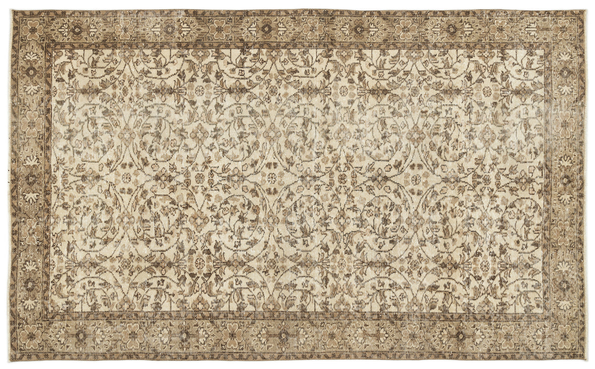 Naturel Over Dyed Vintage Rug 5&#39;7&#39;&#39; x 9&#39;1&#39;&#39; ft 169 x 278 cm