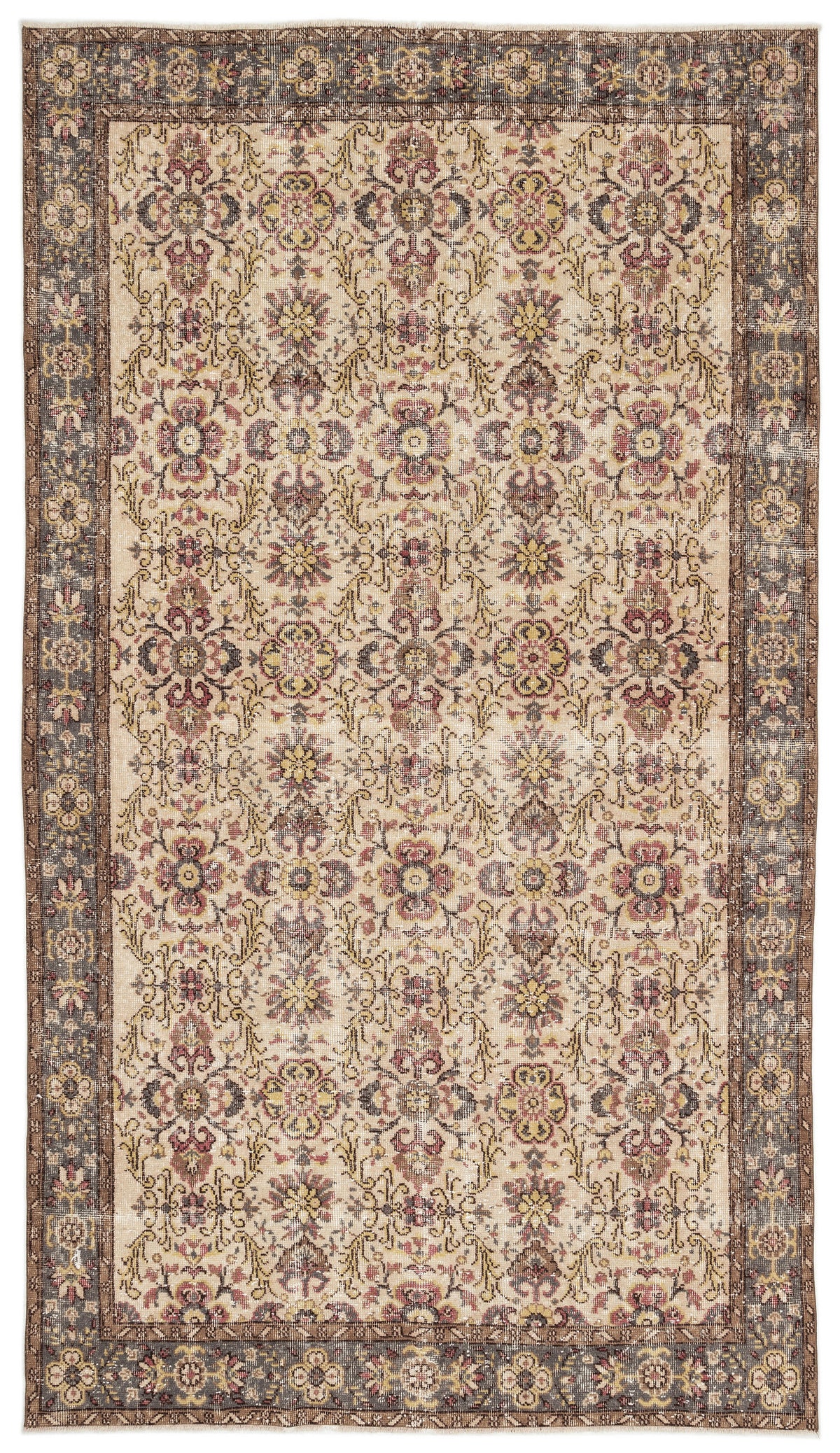 Naturel Over Dyed Vintage Rug 5&#39;7&#39;&#39; x 10&#39;0&#39;&#39; ft 170 x 306 cm