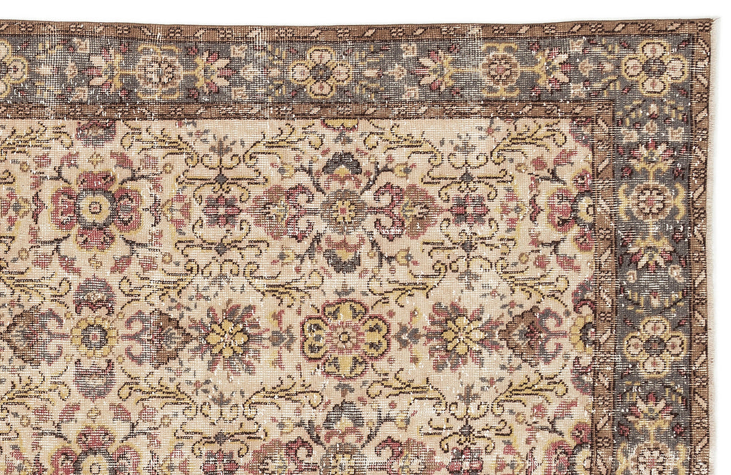 Naturel Over Dyed Vintage Rug 5'7'' x 10'0'' ft 170 x 306 cm