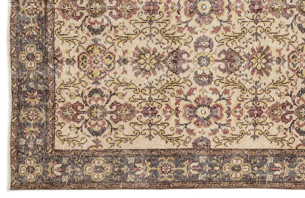 Naturel Over Dyed Vintage Rug 5'7'' x 10'0'' ft 170 x 306 cm