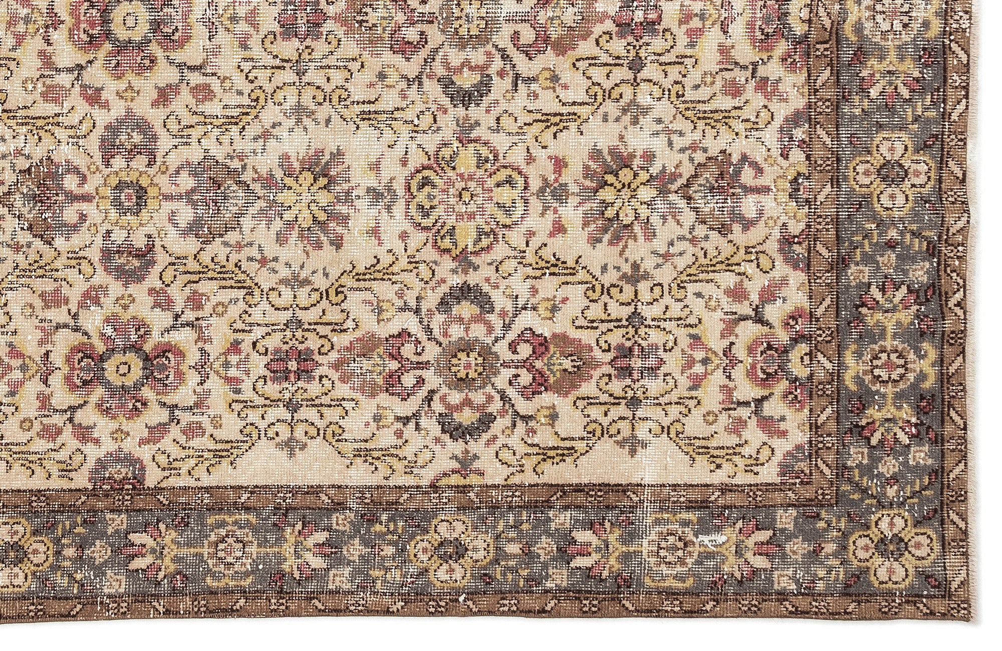 Naturel Over Dyed Vintage Rug 5'7'' x 10'0'' ft 170 x 306 cm