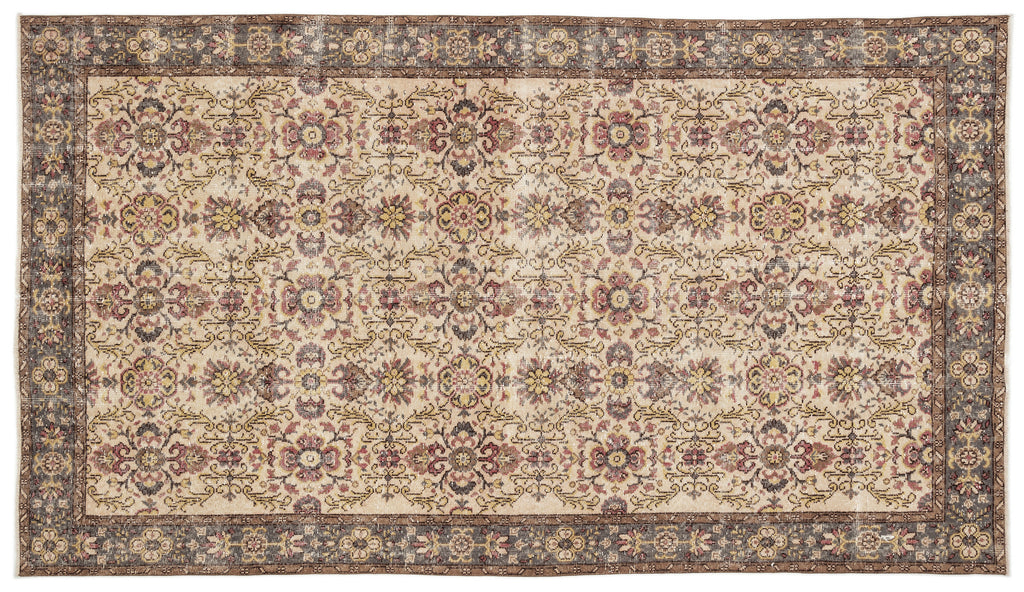 Naturel Over Dyed Vintage Rug 5'7'' x 10'0'' ft 170 x 306 cm