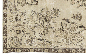 Beige Over Dyed Vintage Rug 6'3'' x 10'6'' ft 190 x 320 cm