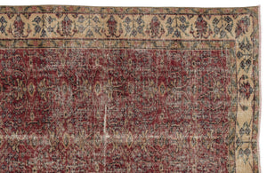 Naturel Over Dyed Vintage Rug 4'8'' x 8'1'' ft 142 x 247 cm