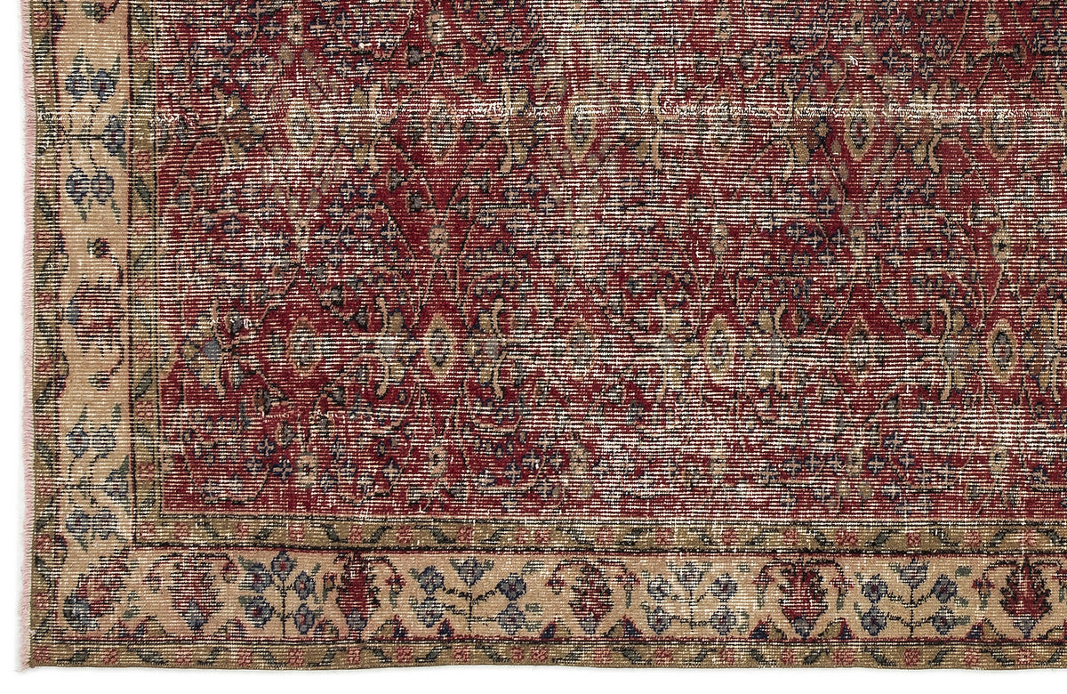 Naturel Over Dyed Vintage Rug 4&#39;8&#39;&#39; x 8&#39;1&#39;&#39; ft 142 x 247 cm